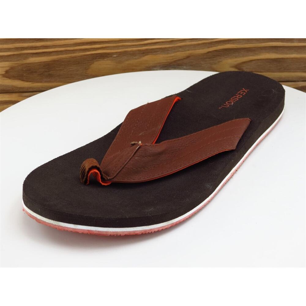 Xersion Sz 11 Flip Flop‎ Sandals Brown Synthetic Men Slip On